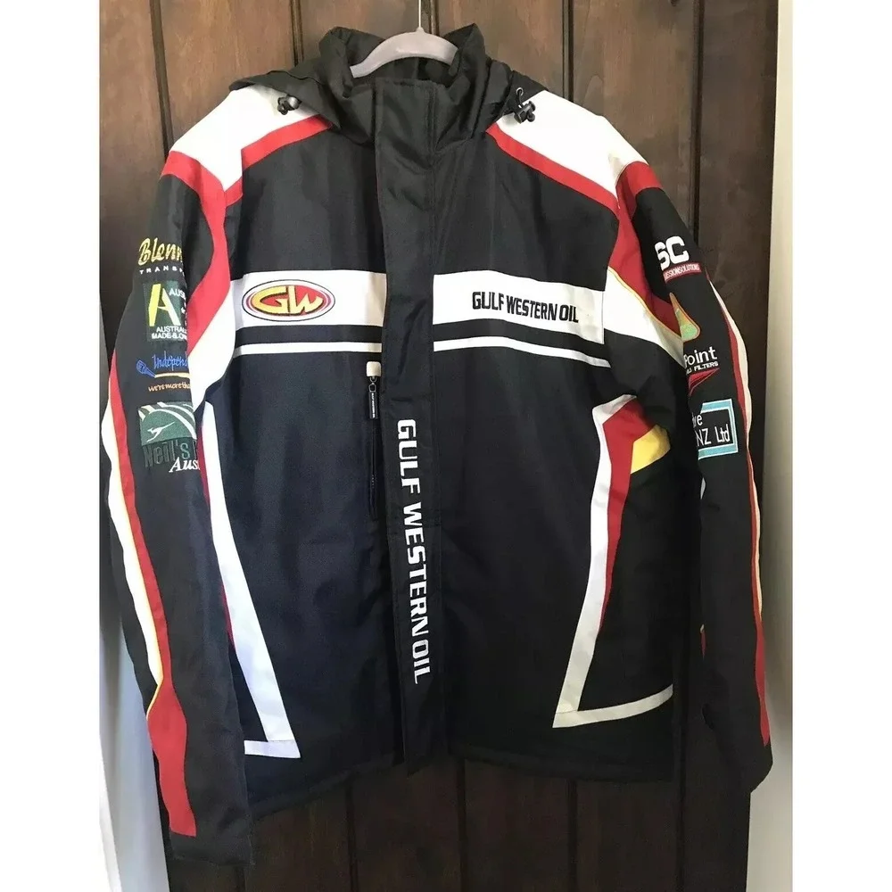 Gulf Western Oil Racing Jacket Men's XXL Polyester Australia RARE